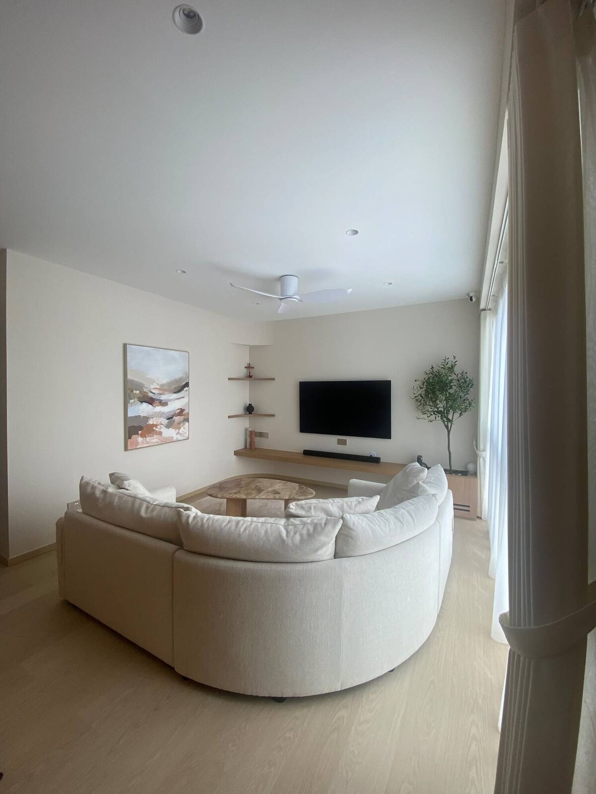 Living room seen from the corridor