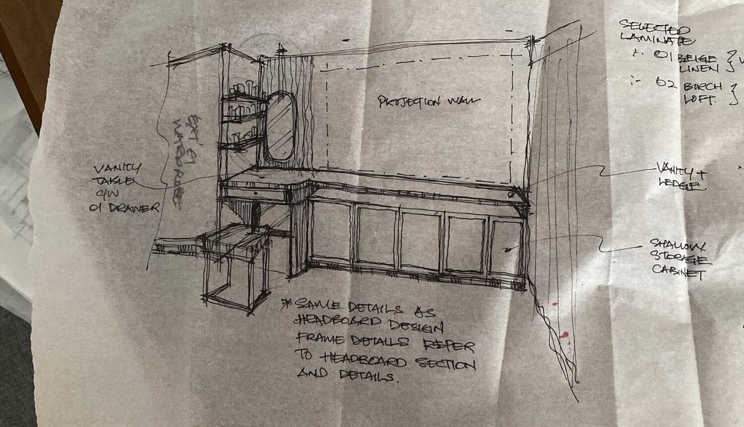Details and named finishes